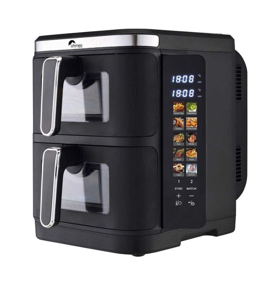 Doppelte Heissluftfritteuse 2 x 5,5 L
