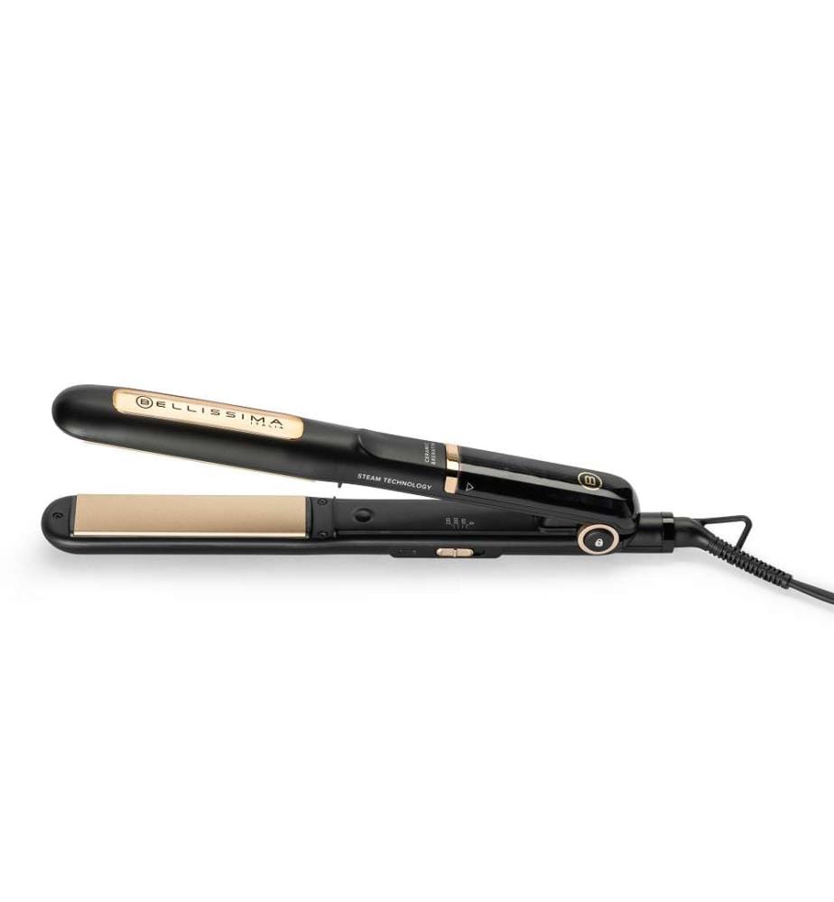 Dampfglätteisen Steam Ceramic & Keratin - Schwarz und Gold