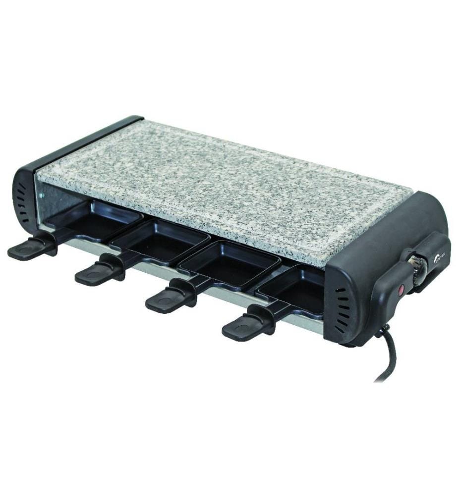 Raclette mit Stein 8 Personen Abnehmbarer Grill und Stein zum einfachen Spülen