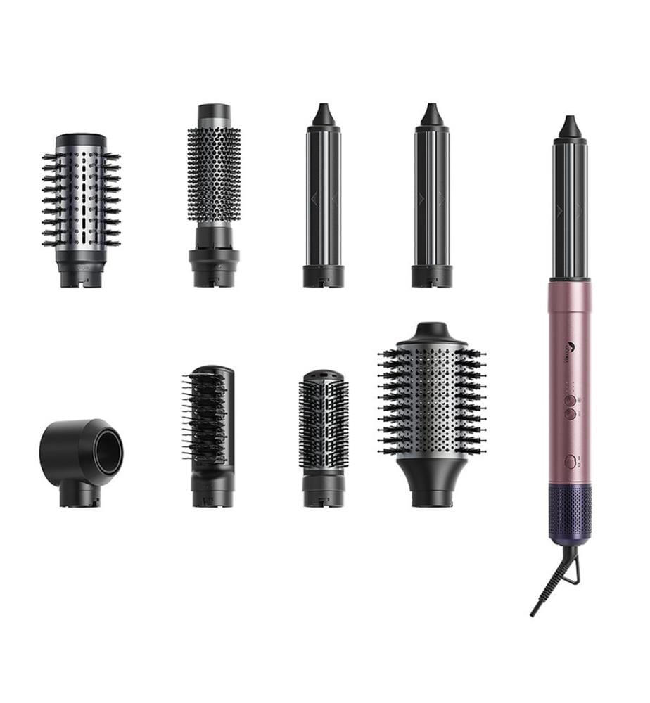 Ionischer Warmluftstyler, 3 Geschwindigkeiten 8 Zubehörteile, 1500W