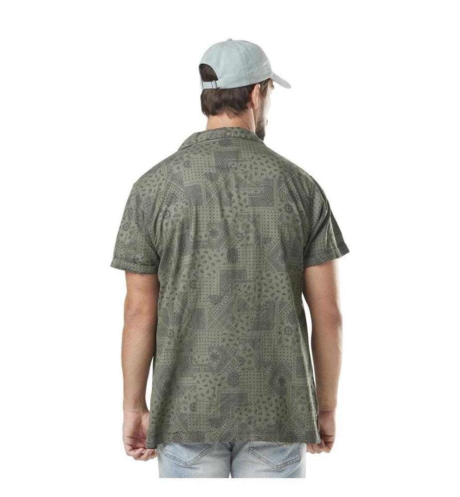 Chemise paisley - Kaki