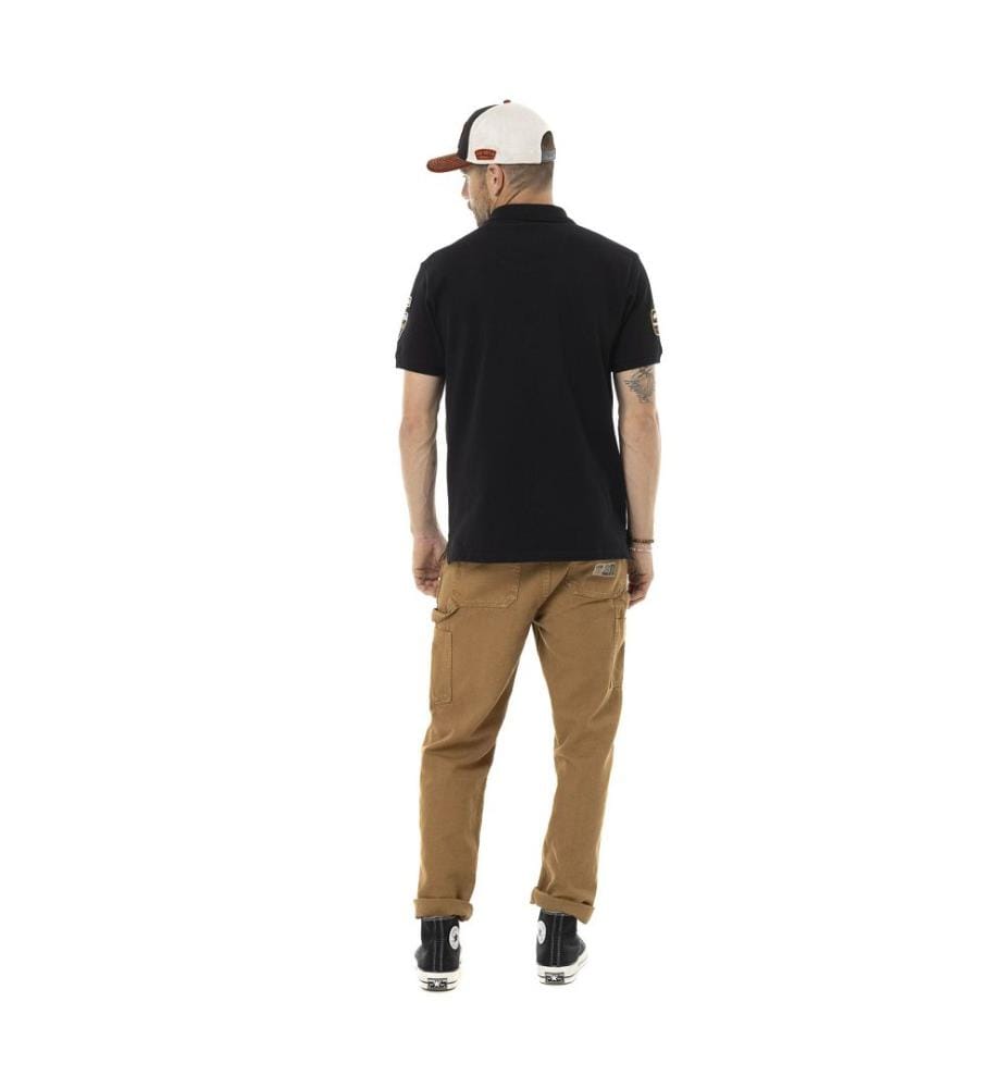 Polohemd - Schwarz, Weiss und Gold