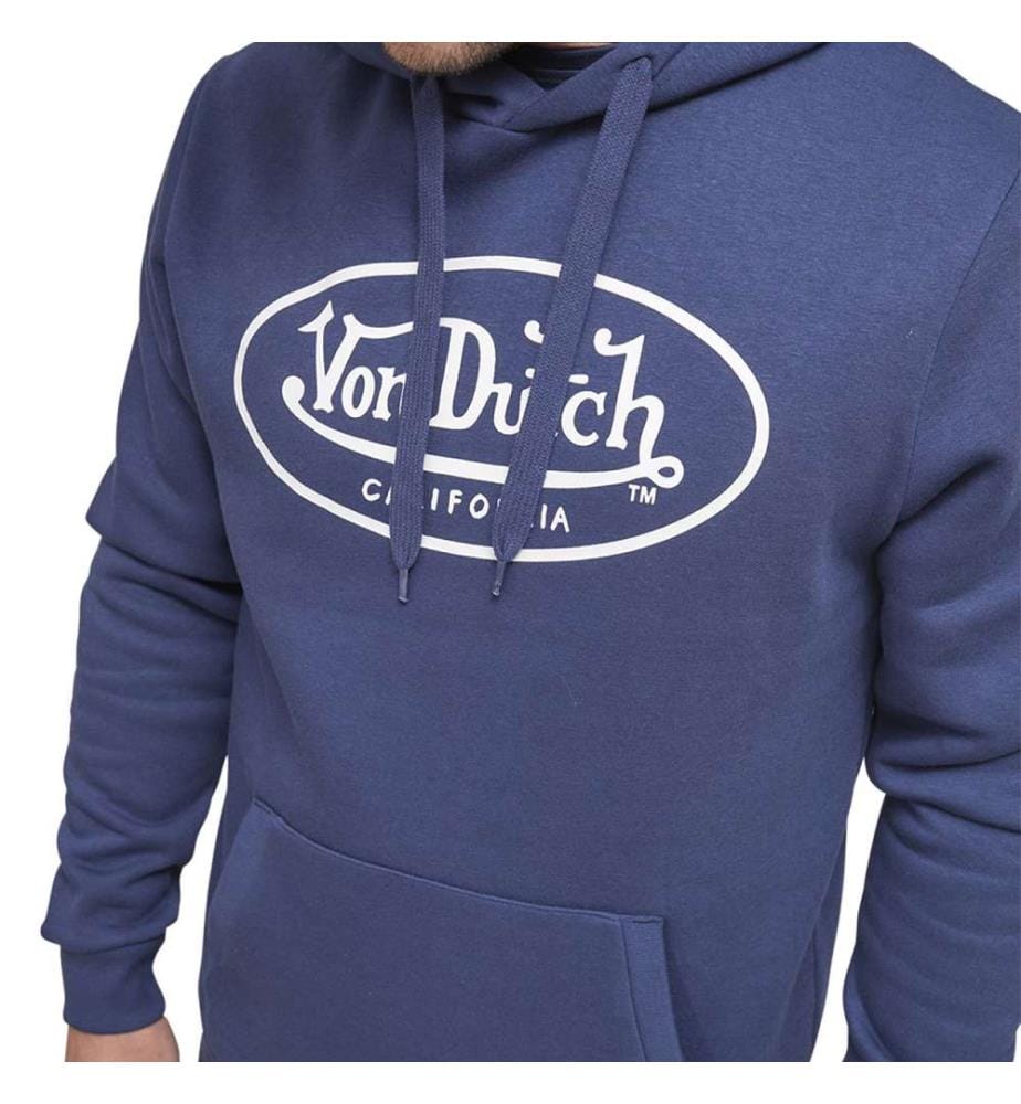 Hoodie en Coton Brand - Bleu et Blanc