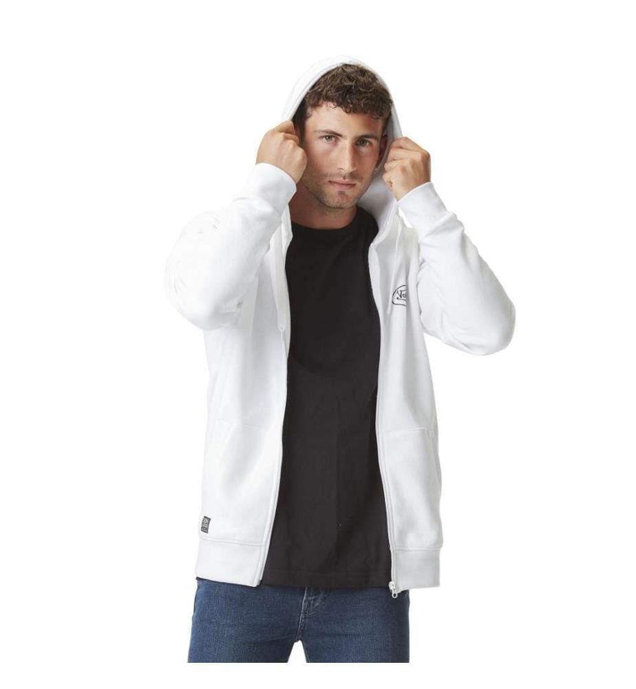 Hoodie mit Reissverschluss - Weiss
