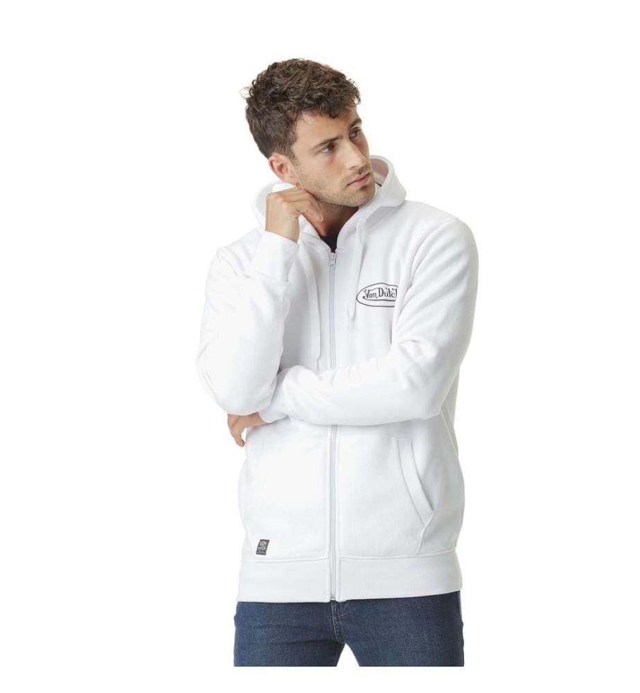 Hoodie mit Reissverschluss - Weiss