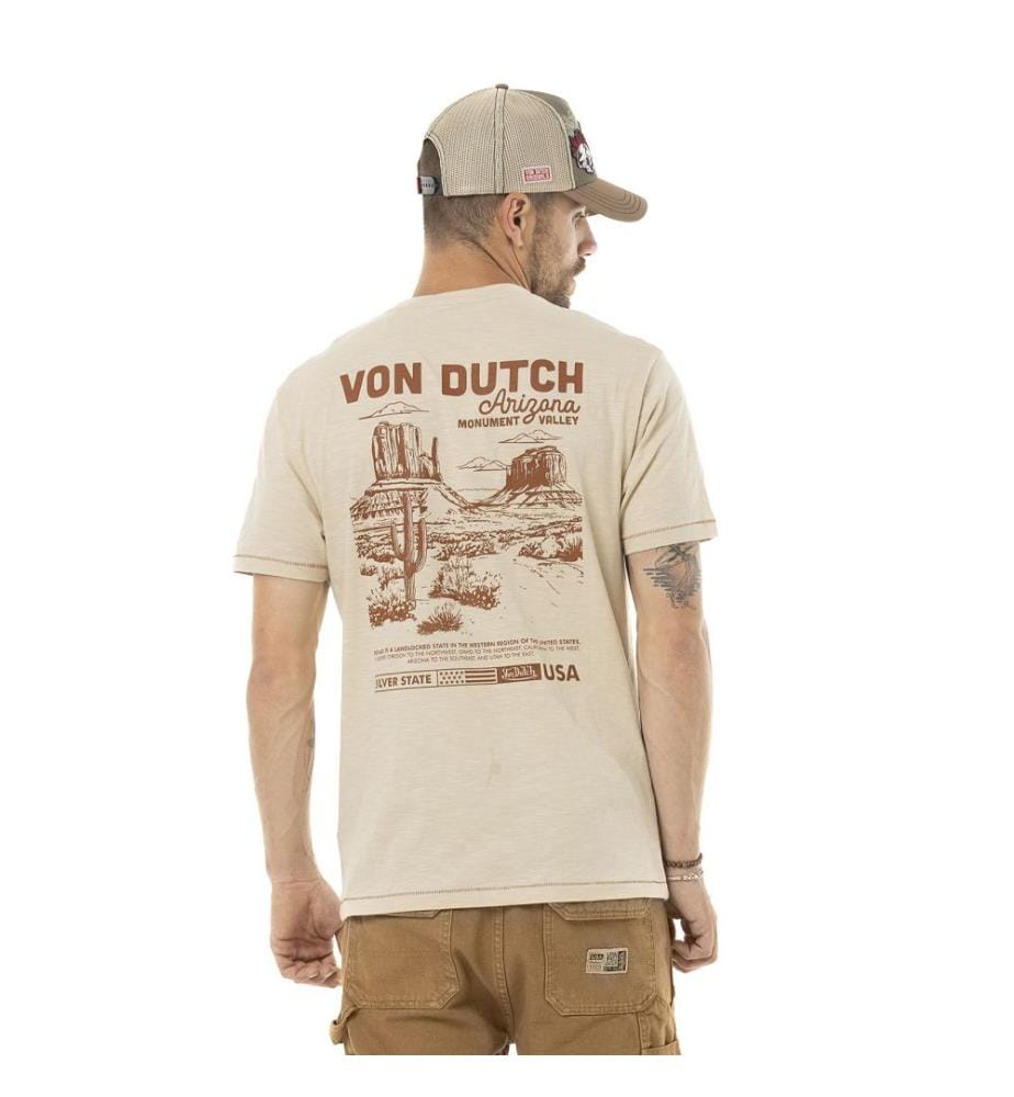 T-Shirt - Beige und Braun