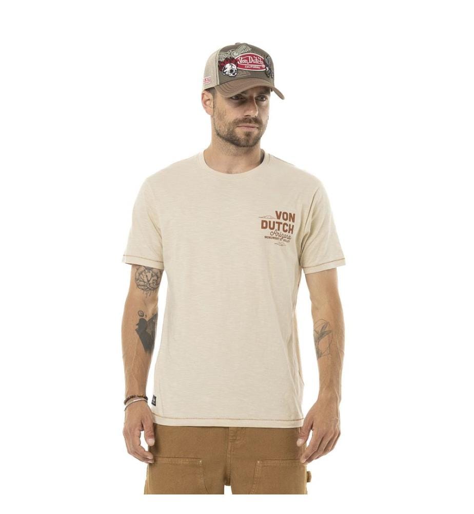 T-Shirt - Beige und Braun