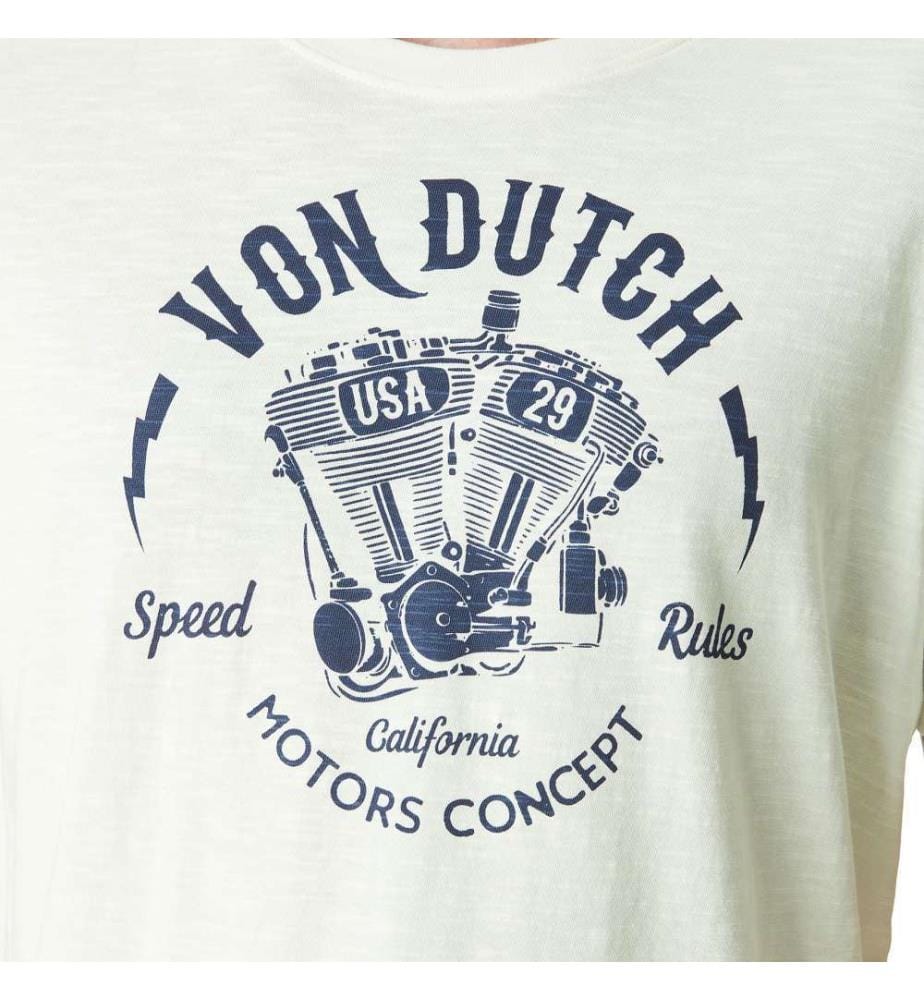 T-Shirt - Ecru und Blau
