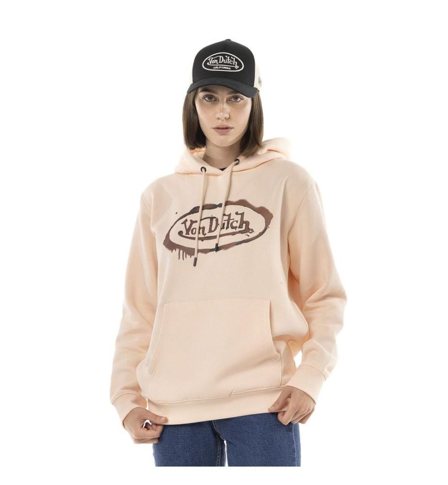 Hoodie mit Logo-Print - Beige & Braun