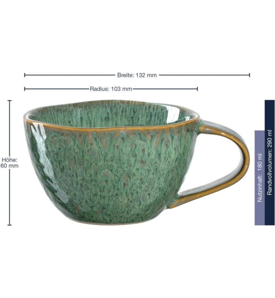 LEONARDO - Kaffeetasse Matera 290 ml, 4 Stück, Grün