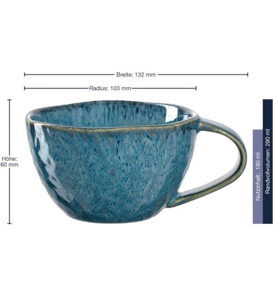 LEONARDO - Kaffeetasse Matera 290 ml, 4 Stück, Blau