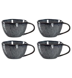 LEONARDO - Kaffeetasse Matera 290 ml, 4 Stück, Anthrazit