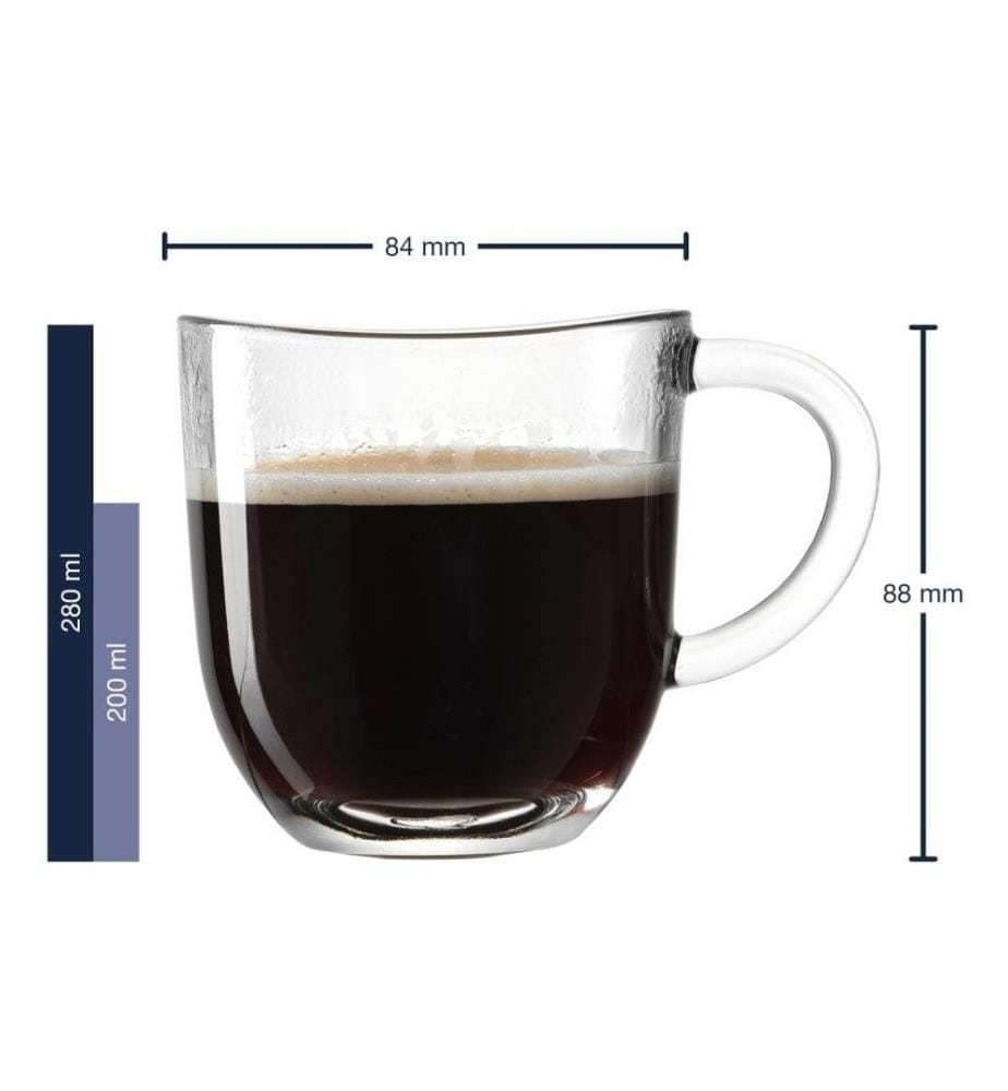 LEONARDO - Tasse à café Napoli 280 ml, 6 Pièce/s, Transparent