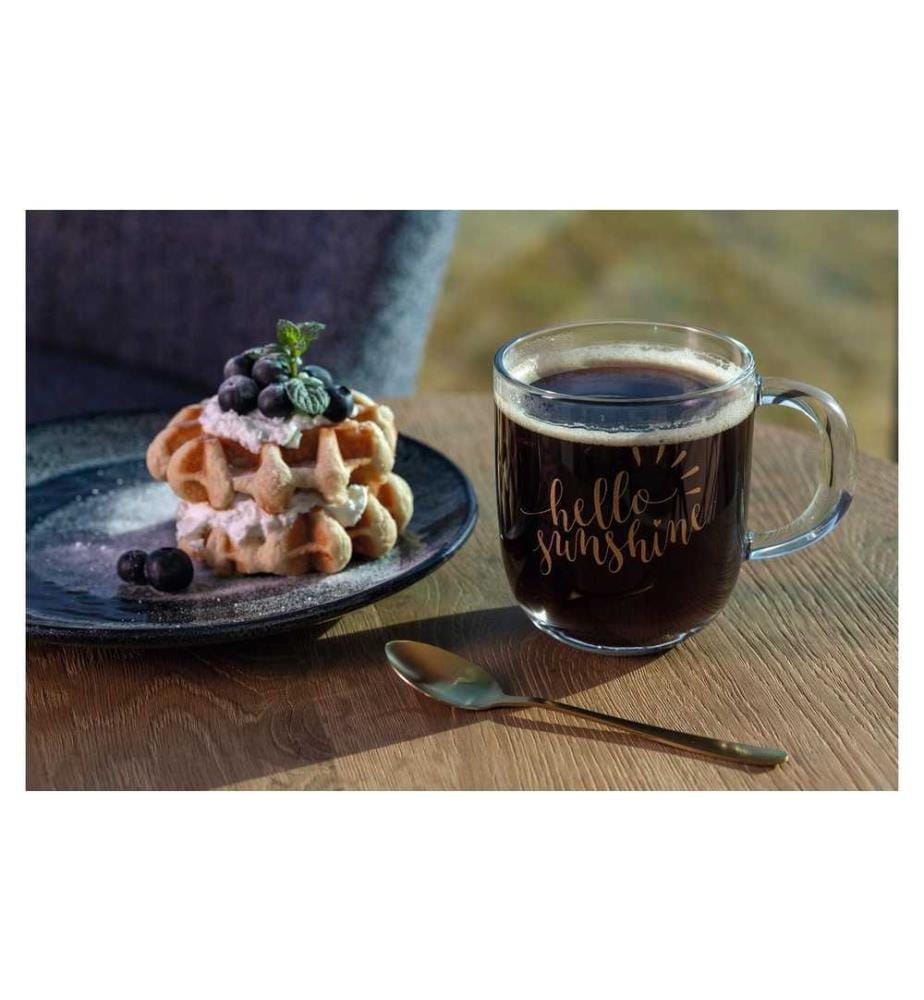 LEONARDO - Tasse à café Napoli Hello 400 ml , 1 Pièce/s, Transparent
