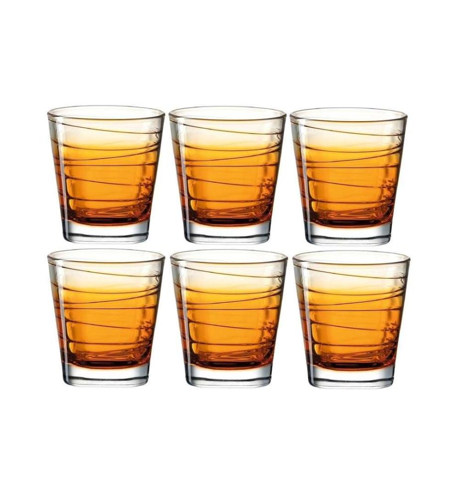 LEONARDO - Trinkglas Vario Struttura 250 ml, 6 Stück, Orange