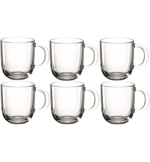 LEONARDO - Teetasse Modena 400 ml , 6 Stück, Transparent