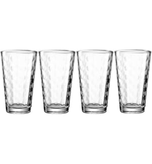 LEONARDO - Longdrinkglas Optic 540 ml, 4 Stück, Transparent