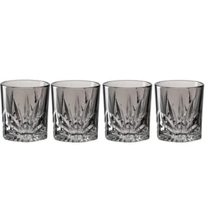 LEONARDO - Whiskyglas Capri 220 ml, 4 Stück, Grau