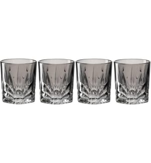 LEONARDO - Whiskyglas Capri 330 ml, 4 Stück, Grau