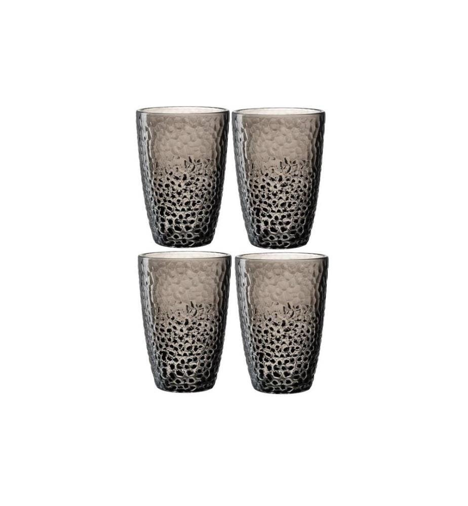 LEONARDO - Trinkglas Matera 340 ml, 4 Stück, Anthrazit