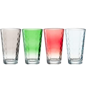 LEONARDO - Trinkbecher LD Optic XL 540 ml, 4 Stück, Assortiert