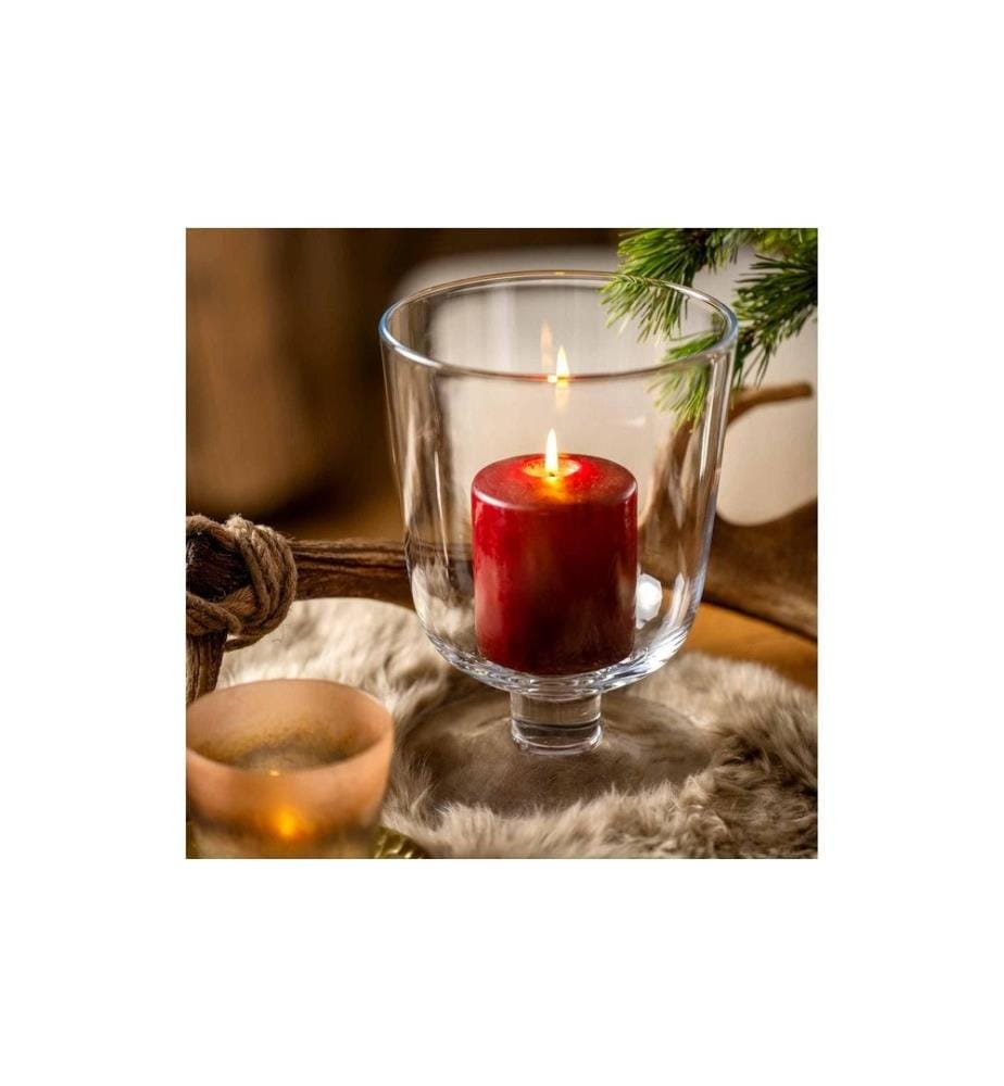 LEONARDO - Weihnachtswindlicht Capanna Transparent, Glas, 23 cm