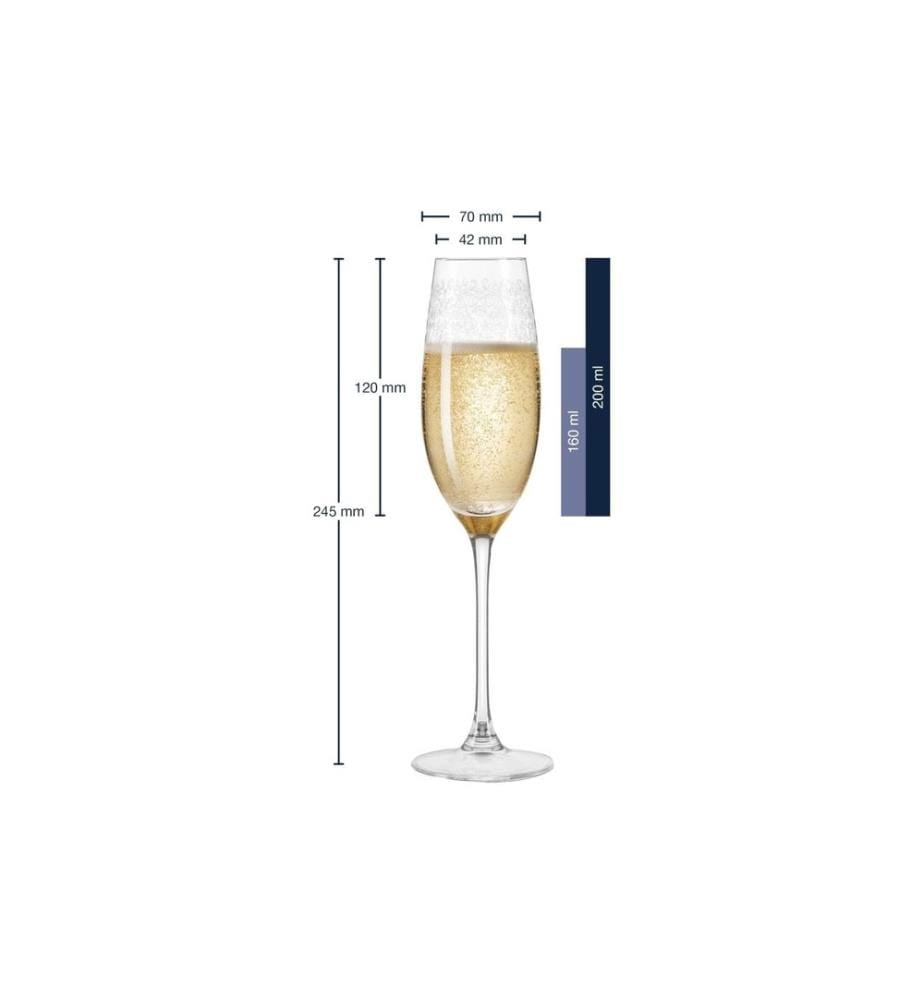 LEONARDO - Sektglas Chateau 200 ml, 6 Stück, Transparent