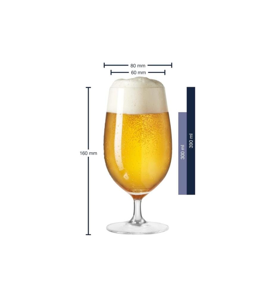LEONARDO - Bierglas Ciao+ 300 ml, 6 Stück, Transparent
