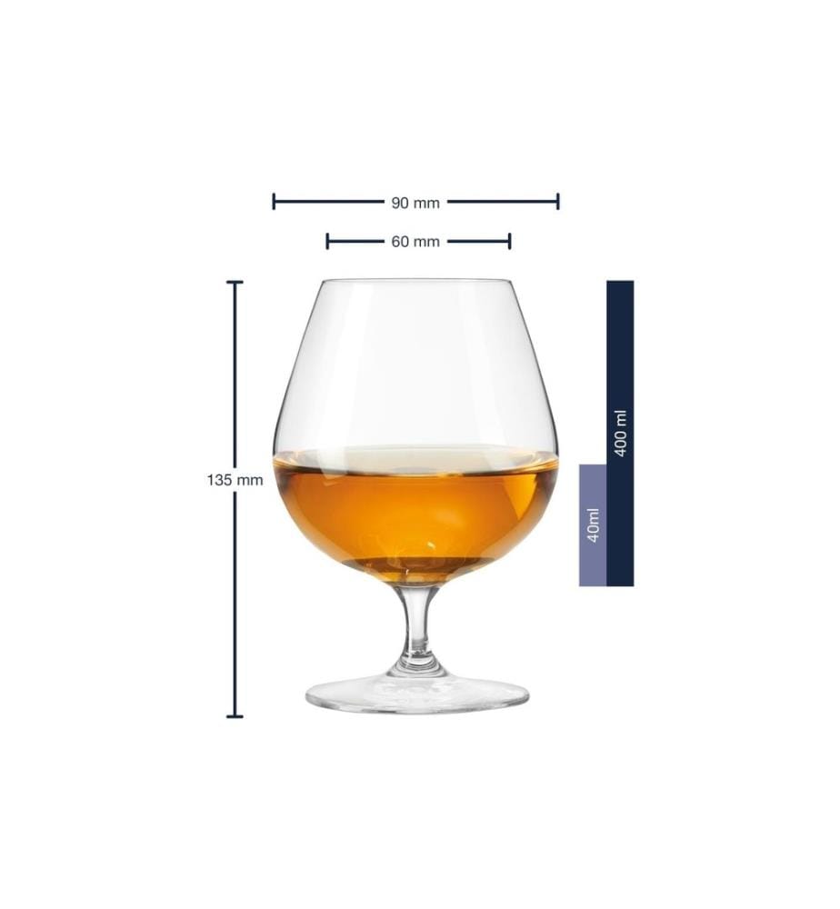 LEONARDO - Cognacglas Ciao 400 ml, 6 Stück, Transparent