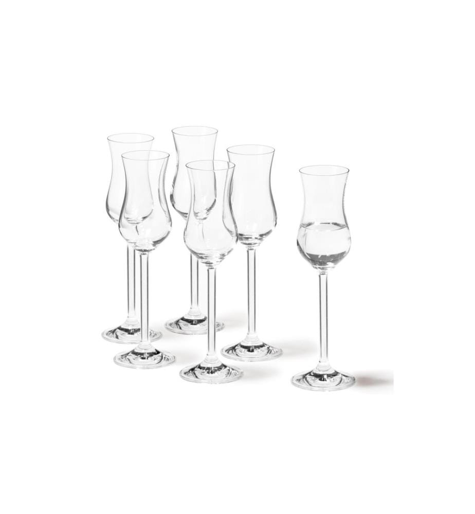 LEONARDO - Grappaglas Daily 100 ml, 6 Stück, Transparent