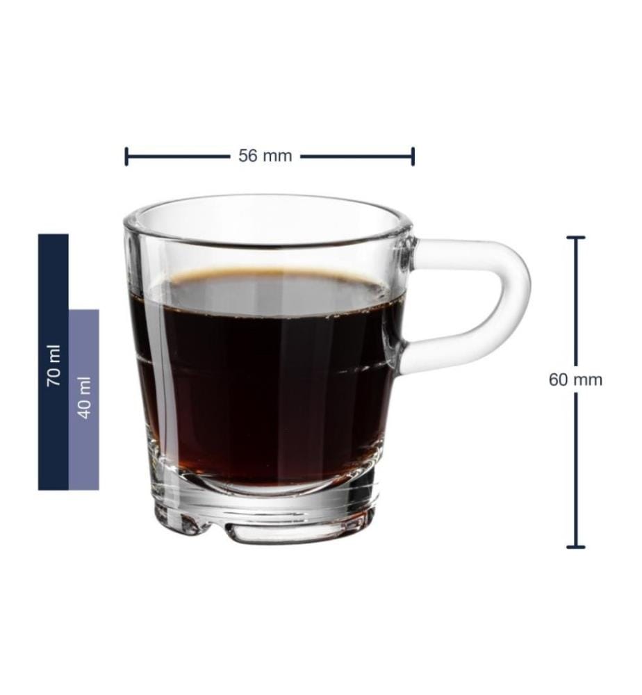 LEONARDO - Tasse à expresso Senso 70 ml, 6 Pièce/s, Transparent