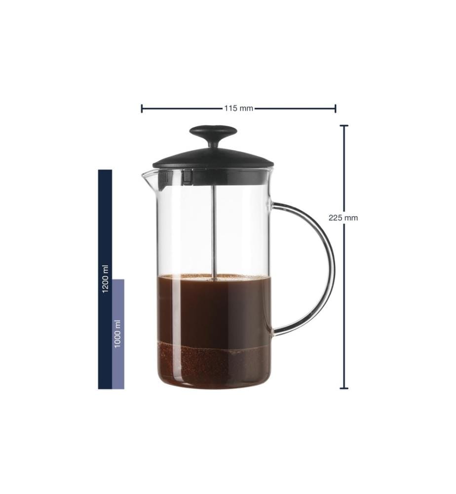 LEONARDO - Cafetière Caffè per me 1 l, Noir