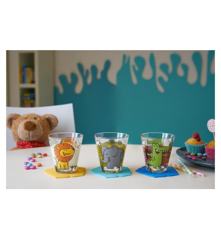 LEONARDO - Kindertrinkglas Bambini Krokodil, 215 ml,  6 Stück