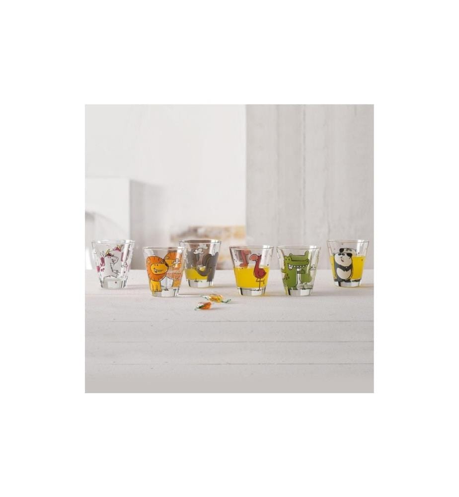 LEONARDO - Kindertrinkglas Bambini Krokodil, 215 ml,  6 Stück