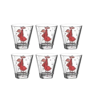 LEONARDO - Verre à boire pour enfants Bambini Flamingo, 215 ml,  6 pièces