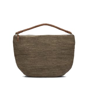 UTOPIA Sac hobo RAFFIA Thé foncé - Marron