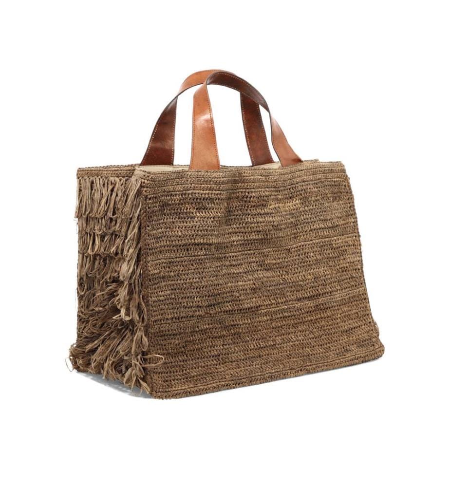 ONJA Borsa chic RAFFIA Tè scuro - Marrone