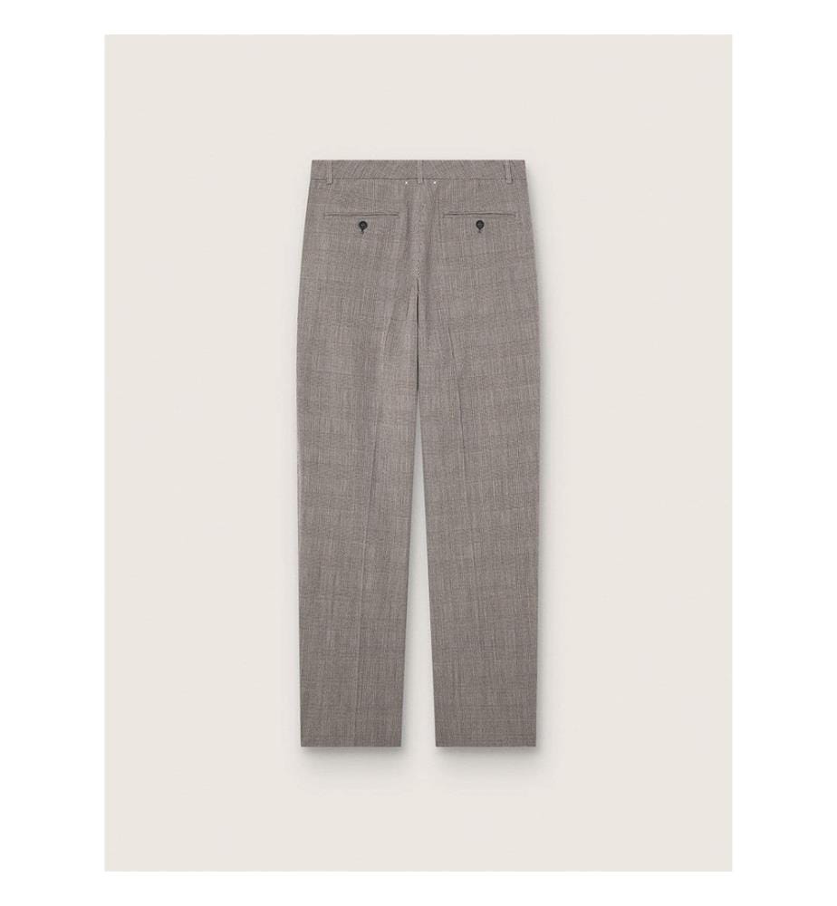Prince de Galles Slim Fit Hose - Grau