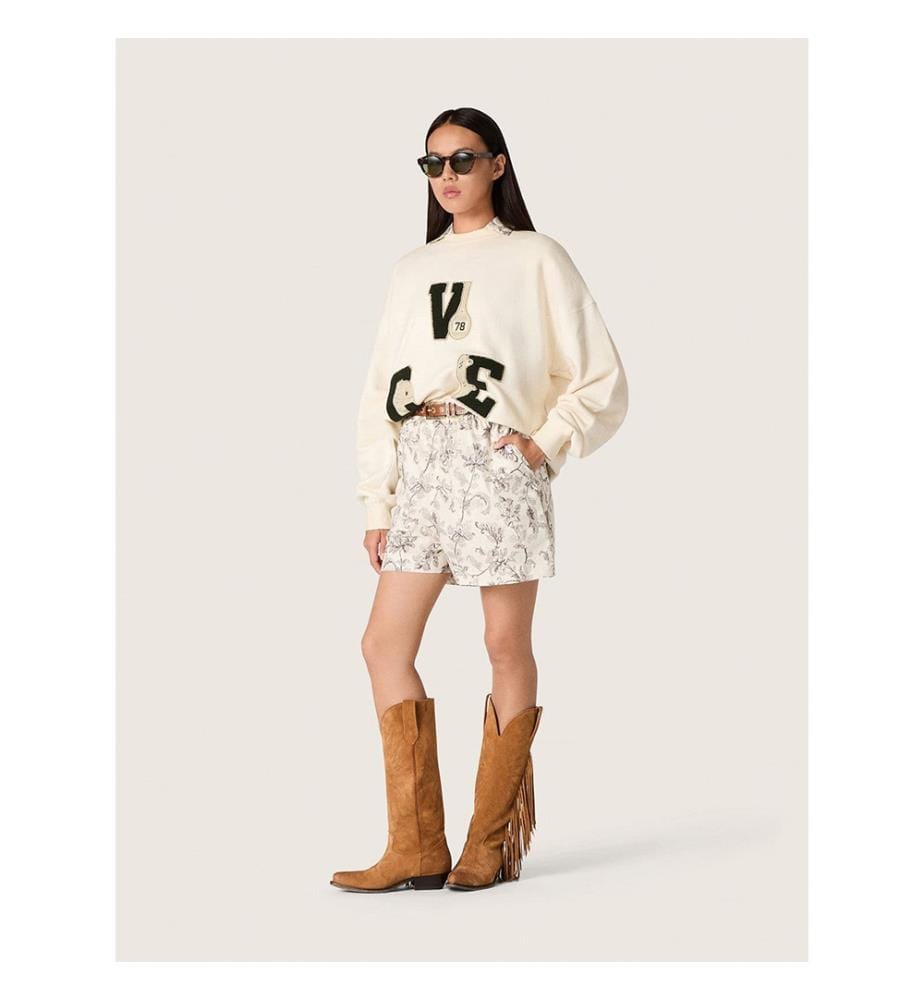 Hoodie patchs brodés VCE - Blanc vintage