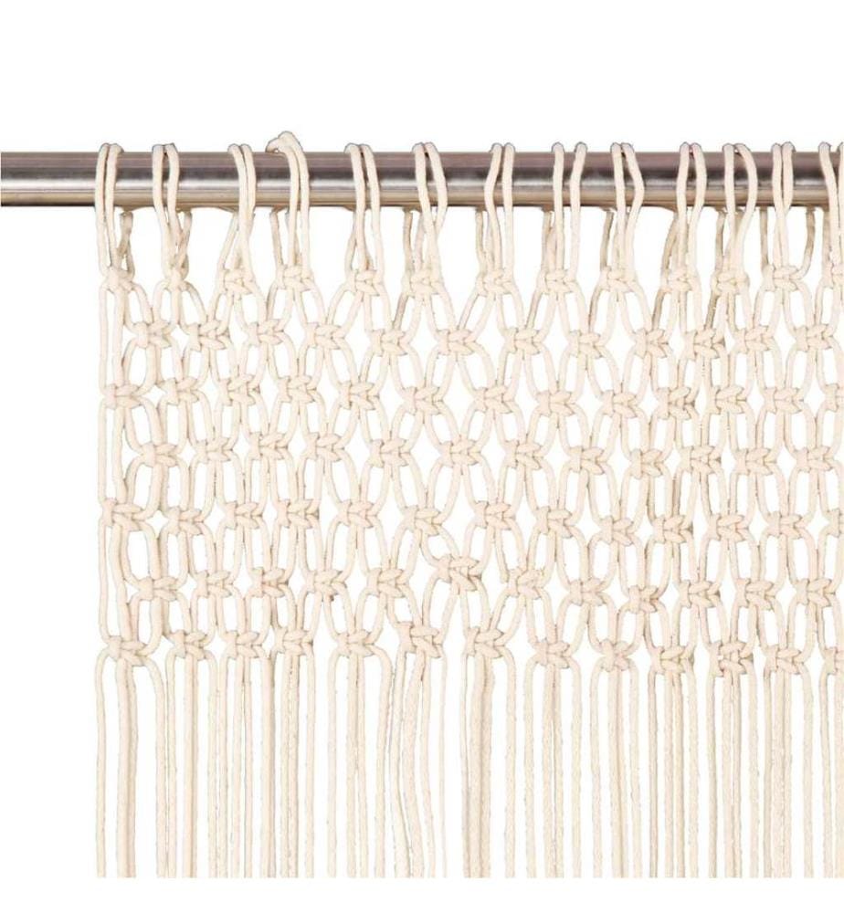 Rideau en macramé 140x240 cm Coton