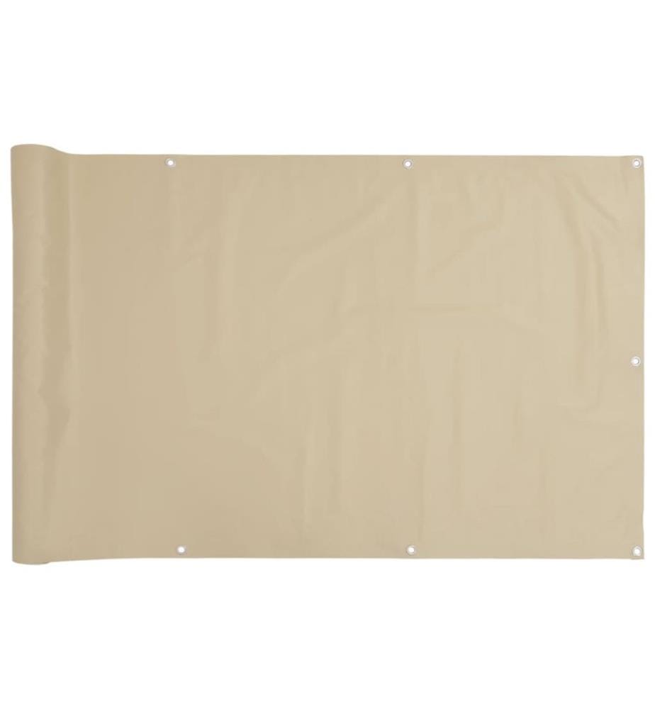 Balkon-Sichtschutz Beige 90x300 cm Oxford-Gewebe