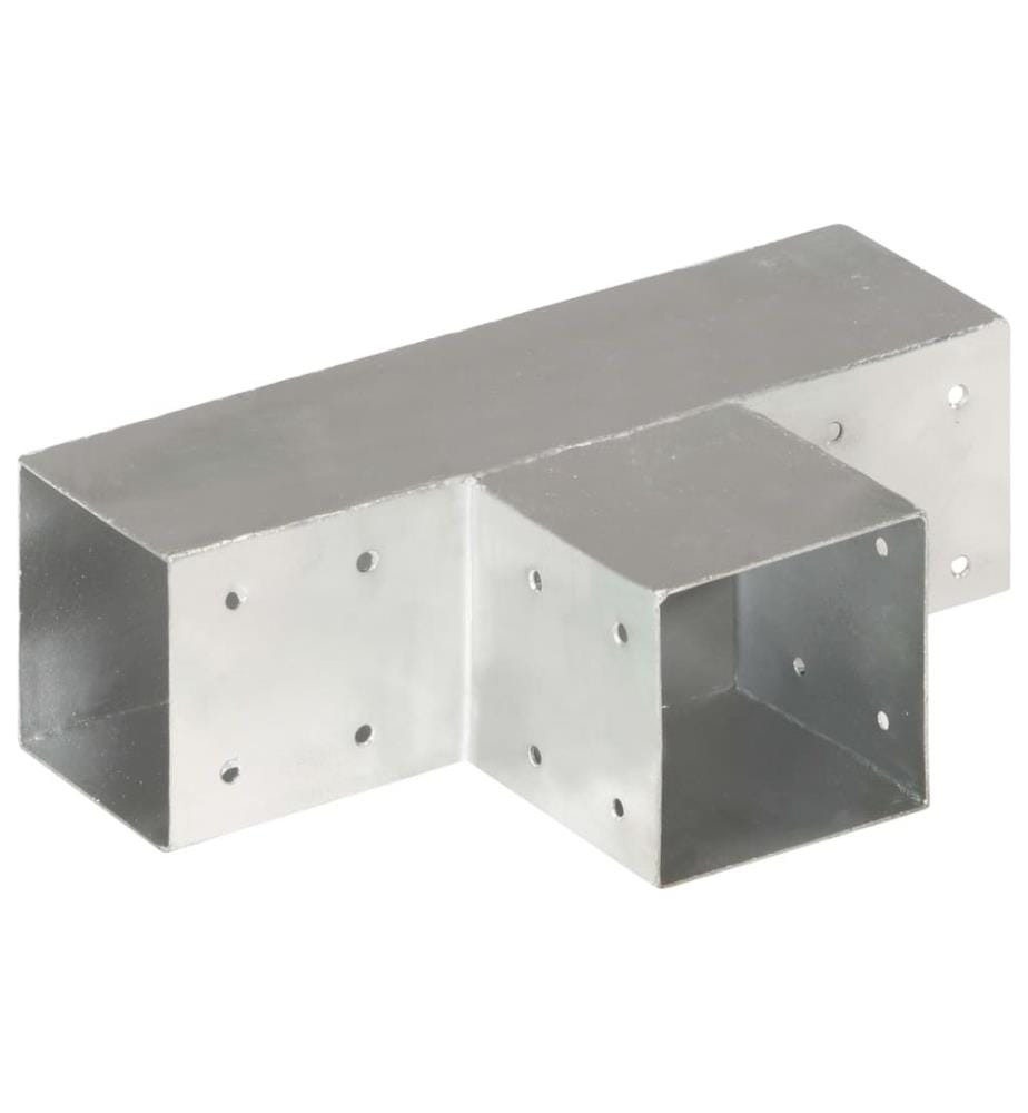 Pfostenverbinder 4 Stk. T-Form Verzinktes Metall 91 x 91 mm