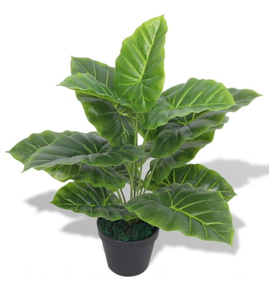Künstliche Taro-Pflanze mit Topf 45 cm Grün