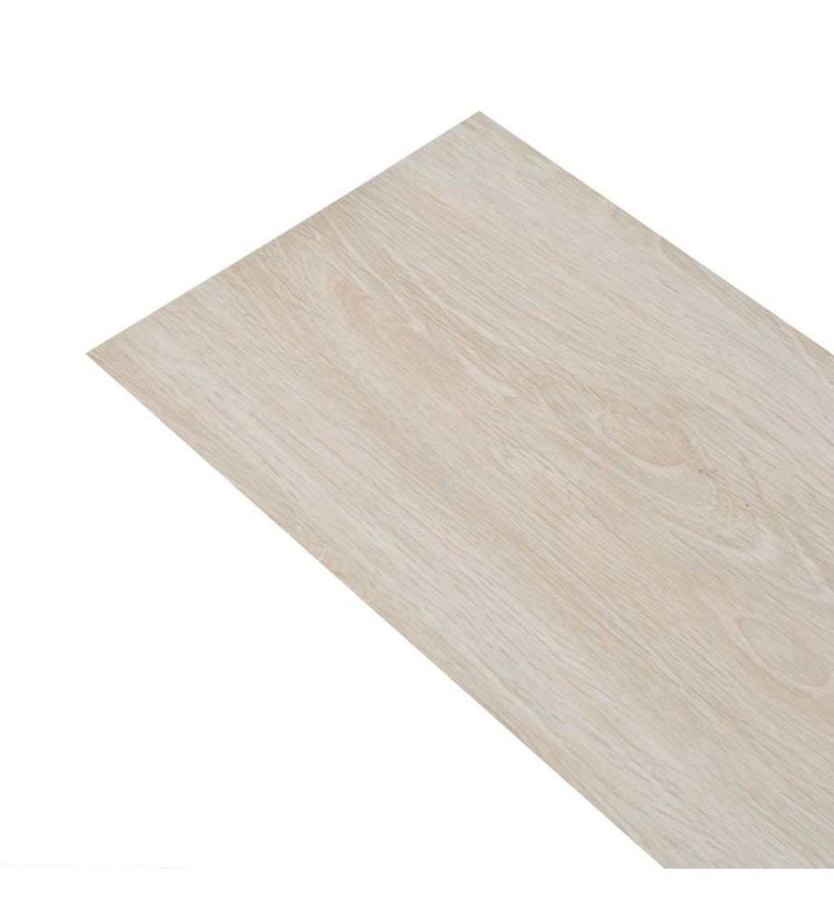 PVC-Fliesen Selbstklebend 5,02 m² 2 mm Eichen-Optik Weiss