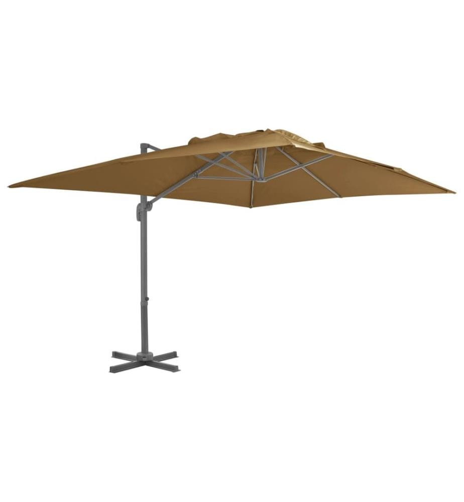 Sonnenschirm mit Tragbarem Sonnenschirmständer Taupe