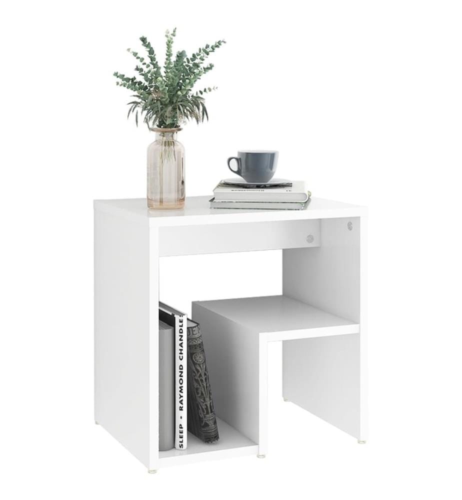 Nachttisch Weiss 40x30x40 cm Holzwerkstoff