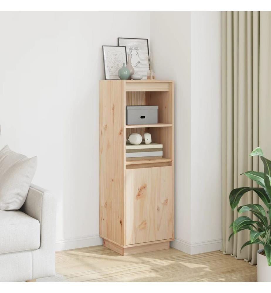 Highboard 37x34x110 cm Massivholz Kiefer