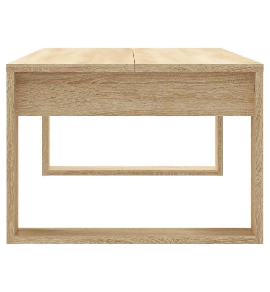 Table basse chêne sonoma 102x50x35 cm bois d'ingénierie