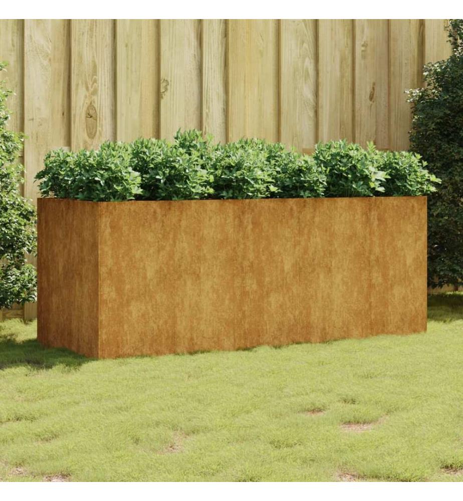 Hochbeet 200x80x80 cm Cortenstahl
