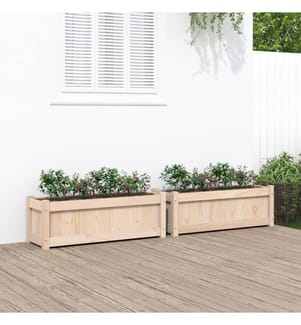 Pflanzkübel 2 Stk. Massivholz Kiefer